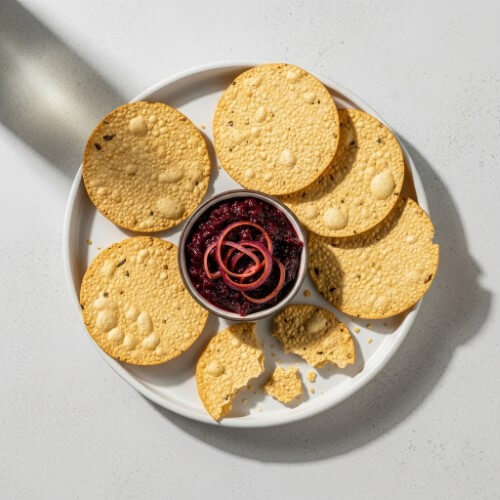 4x Poppadoms & Spicy Onion 